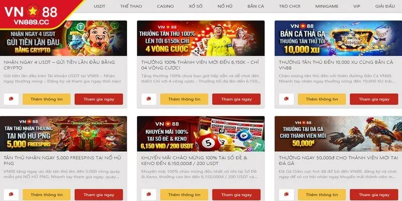 Khuyến mãi cho khách hàng ngập tràn trên trang chủ